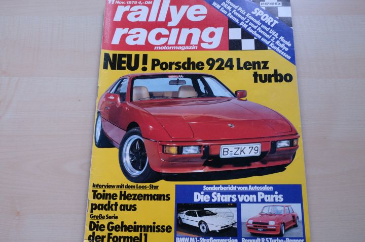 Deckblatt Rallye Racing (11/1978)